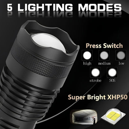 Linterna LED portátil con luz brillante focalizable