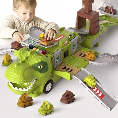 Divertido juguete de vehículo de dinosaurio 2 en 1 para niños