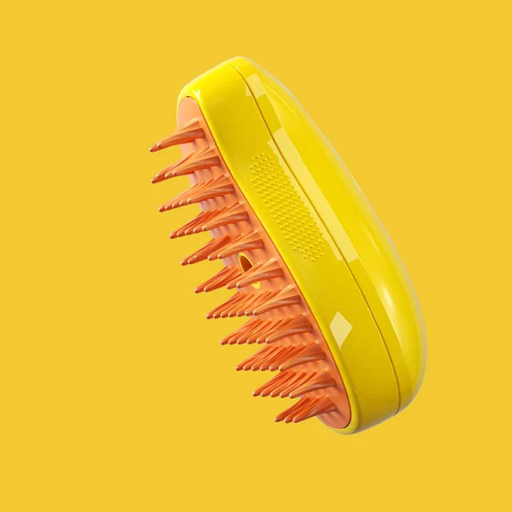 Rechargeable Vapor Grooming Brush for Dogs & Cats with Massage Bristles - Cordless USB Pet Comb Reduces Shedding & Static for Long Haired