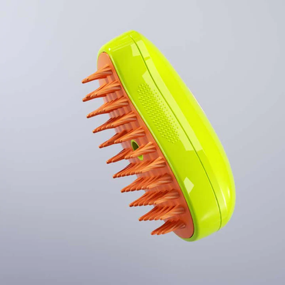 Rechargeable Vapor Grooming Brush for Dogs & Cats with Massage Bristles - Cordless USB Pet Comb Reduces Shedding & Static for Long Haired