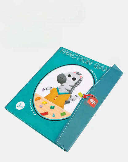 Interactive Fraction Learning Board with Magnetic Pieces for Kids Math Practice Home School Classroom Teaching Aid