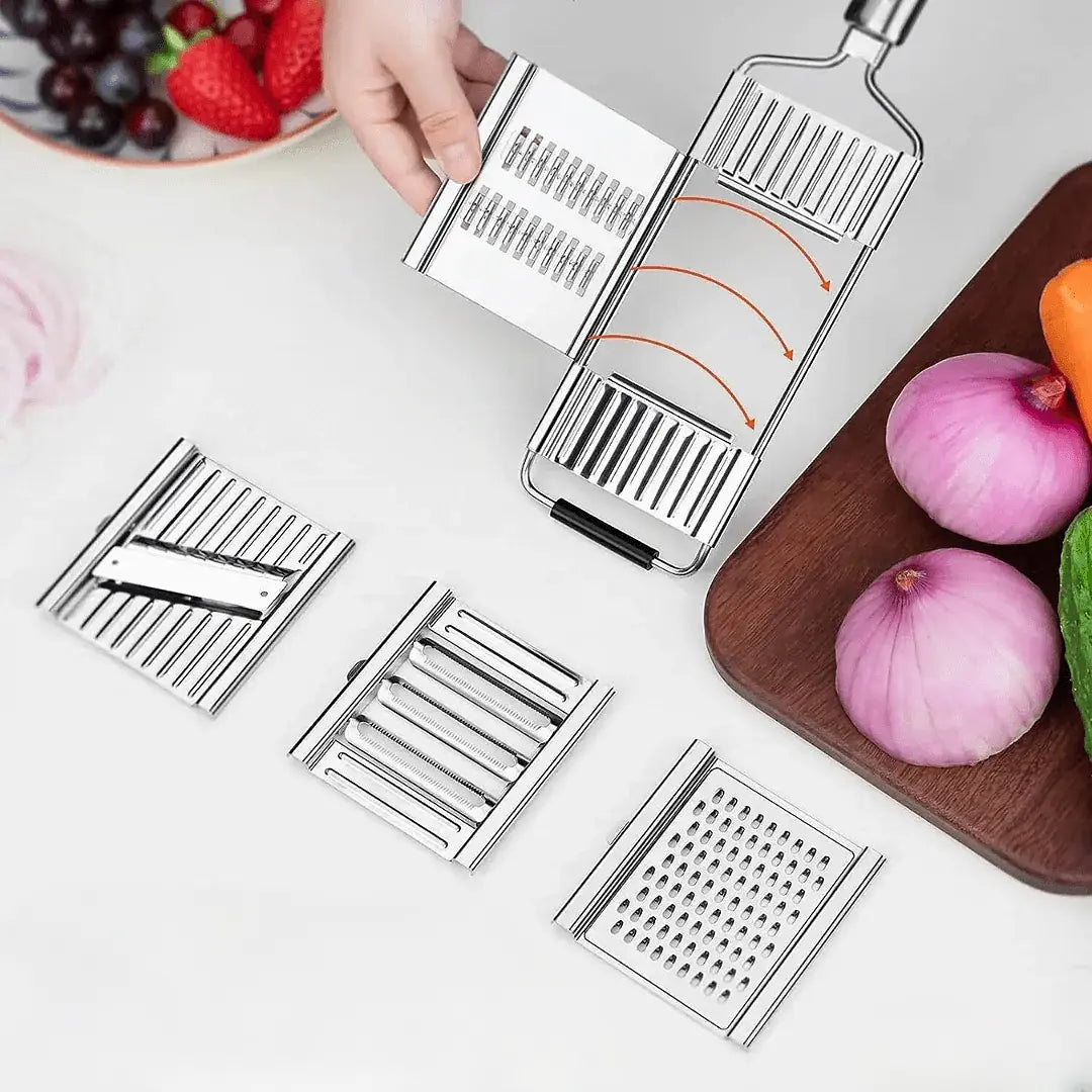 Rotary Vegetable Slicer with Stainless Steel Drums for Cabbage, Carrots, Salads & Food Prep