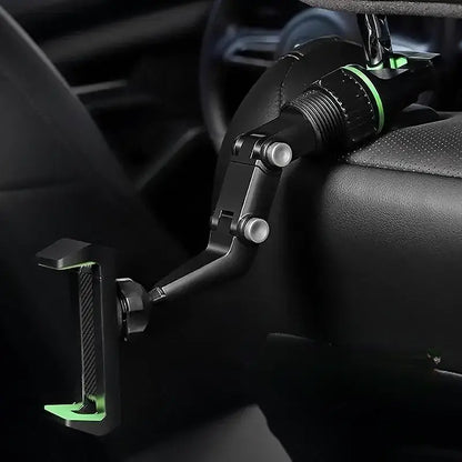 Clip-On Car Mirror Mount for Smartphone GPS Navigation Universal Adjustable Cell Phone Cradle 360° Swivel Dashboard Accessory