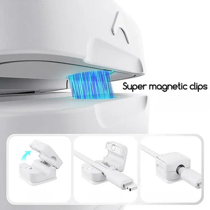 Wire Organizer Clips with Strong Magnet, 3-Pack for Desktop Cord Management, USB Cable Holder for Home Office & Desk