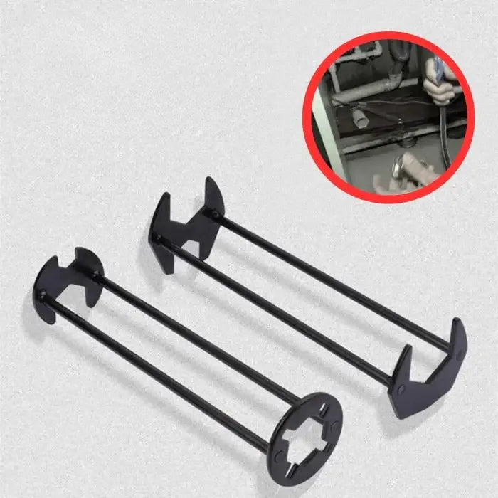 Basin Nut Wrench Tool for Faucet Installation Under Sink 360° Rotating Long Handle Plumbing Wrench for Kitchen Bathroom Fixtures