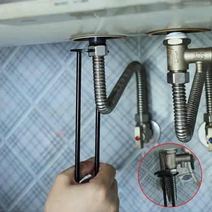 Basin Nut Wrench Tool for Faucet Installation Under Sink 360° Rotating Long Handle Plumbing Wrench for Kitchen Bathroom Fixtures