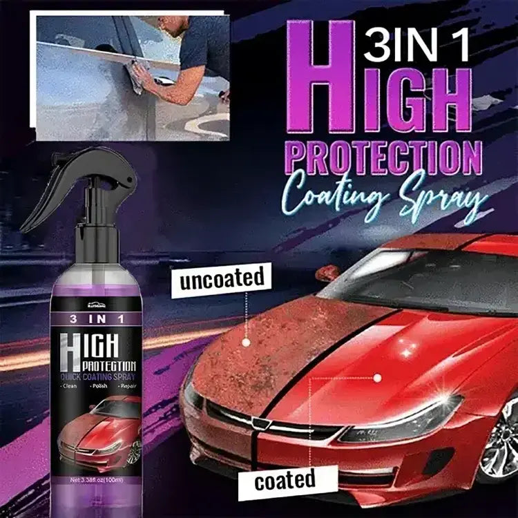 Nano Ceramic Vehicle Paint Shield Spray for Cars UV Protection Hydrophobic Gloss Finish Professional Detailing Solution Quick Dry Formula Wa