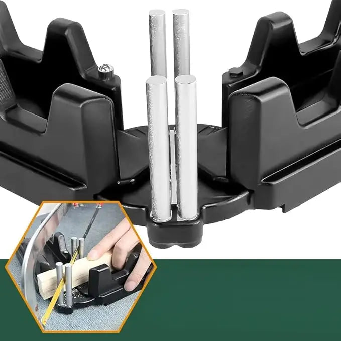 Dual-Function Angle Measuring & Cutting Guide Tool for Precision Miter Cuts | Home Improvement Carpentry Jig with Adjustable Angle Lock