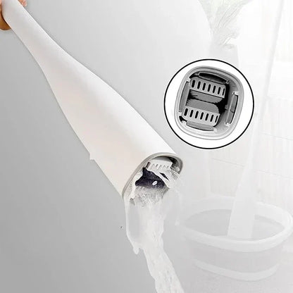 Hands-Free Squeeze Mop with Ultra-Absorbent Sponge Head for Hardwood Tile Laminate Floors Quick-Dry Microfiber Floor Mop for Kitchen Bathroo