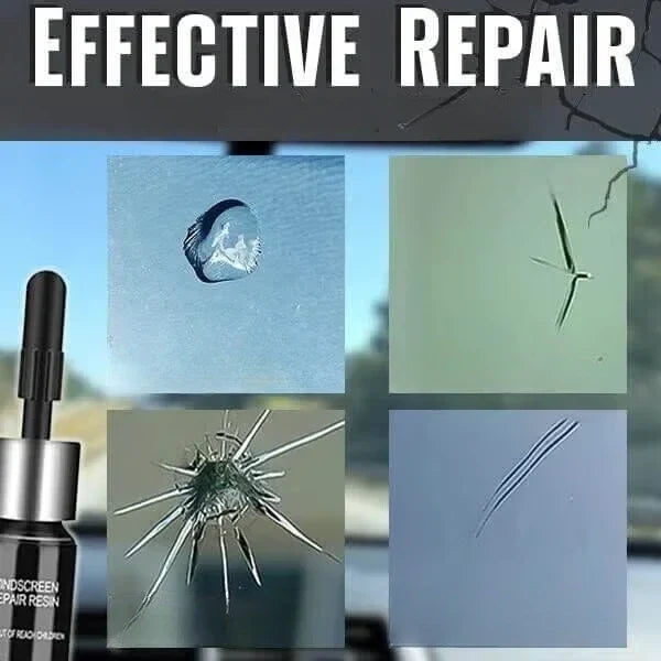 Windshield Crack Repair Kit for Auto Glass and Home Windows DIY Chip Fix Resin Sealer Stops Spreading Damage Car Truck Automotive
