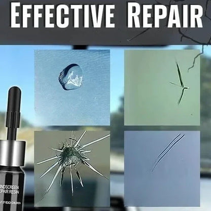 Windshield Crack Repair Kit for Auto Glass and Home Windows DIY Chip Fix Resin Sealer Stops Spreading Damage Car Truck Automotive