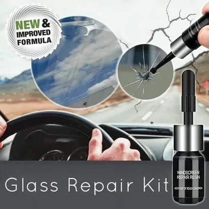 Windshield Crack Repair Kit DIY Auto Glass Chip Fix Tool for Car Window Home Clear Resin Adhesive System
