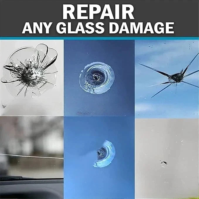 Windshield Crack Repair Kit for Auto Glass and Home Windows DIY Chip Fix Resin Sealer Stops Spreading Damage Car Truck Automotive
