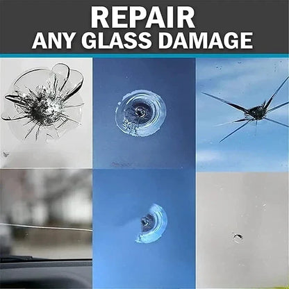 Windshield Crack Repair Kit for Auto Glass and Home Windows DIY Chip Fix Resin Sealer Stops Spreading Damage Car Truck Automotive