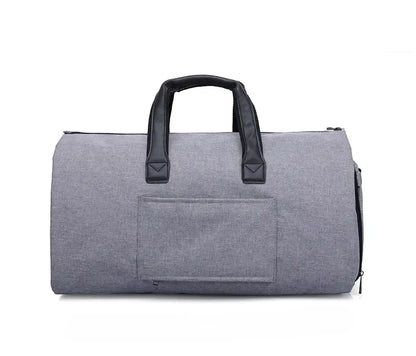 Convertible Garment Duffel Bag with Shoe Compartment for Business Travel & Weekends, Hanging Suit Carrier