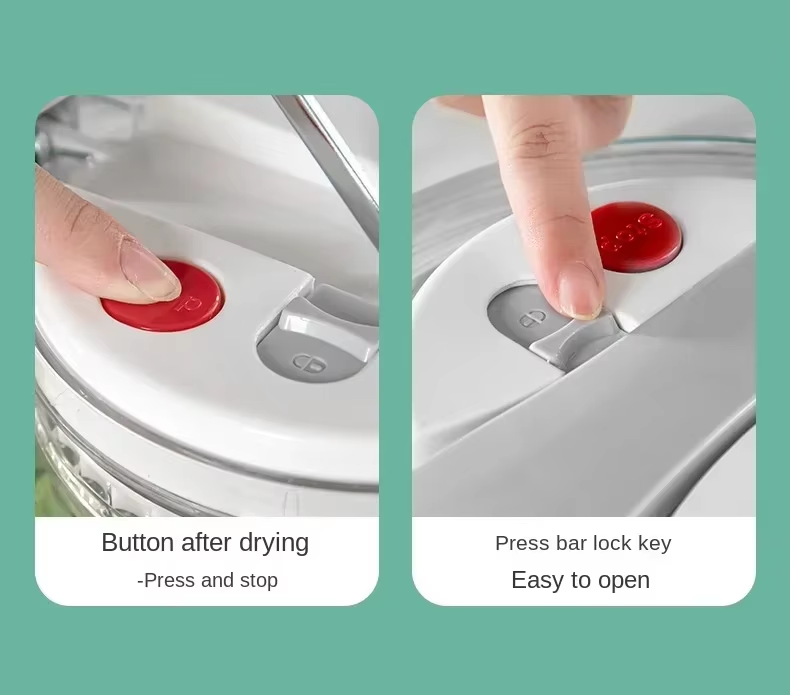 Fresh Greens | Easy Salad Dryer with Simple Spin Mechanism | Perfect for Crisp Vegetables