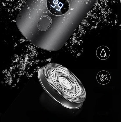 Compact USB Rechargeable Travel Shaver for Men On-the-Go Grooming Pocket-Size Cordless Facial Hair Trimmer Electric Razor