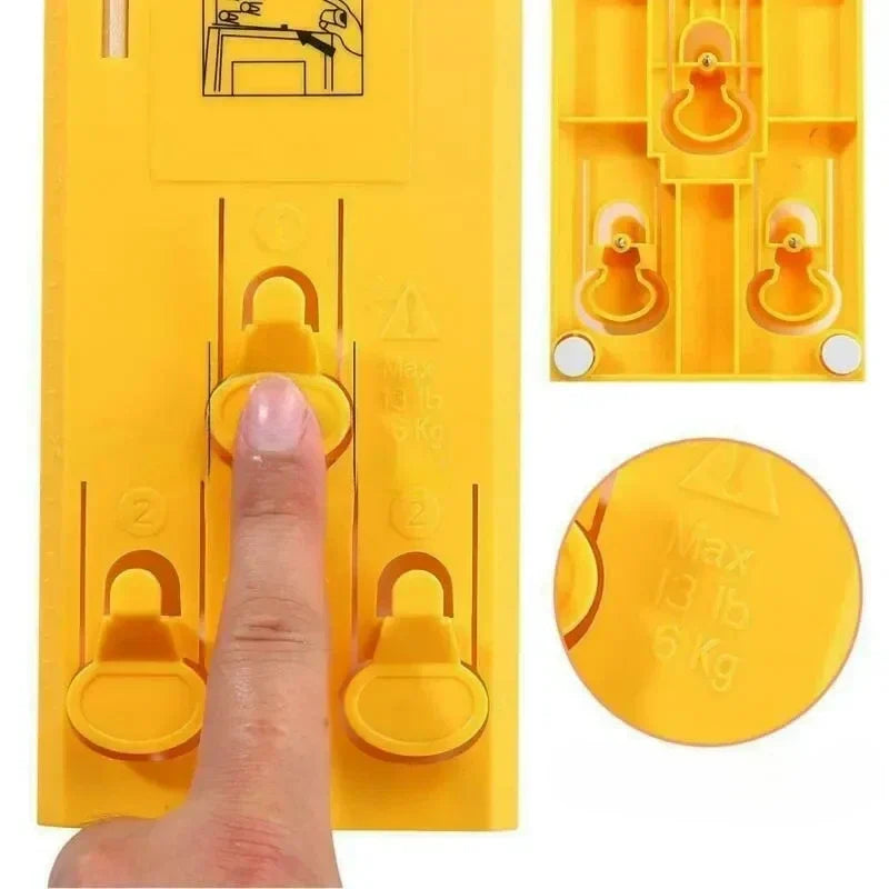 Picture Hanging Tool with Integrated Level for Straight Wall Art Placement and Accurate Nail Marking for Home Gallery Displays