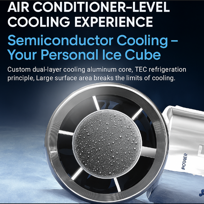 Ventilador con batería externa inteligente | Ventilador de mano a pilas con 100 velocidades | Dispositivo de refrigeración portátil para mayor comodidad en movimiento