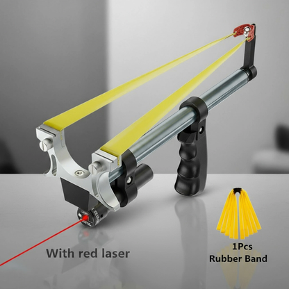 Adjustable Precision Slingshot with Laser Sight & Telescoping Handle for Target Shooting & Outdoor Recreation
