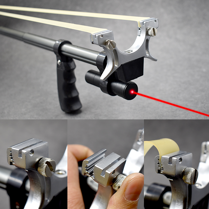 Adjustable Precision Slingshot with Laser Sight & Telescoping Handle for Target Shooting & Outdoor Recreation