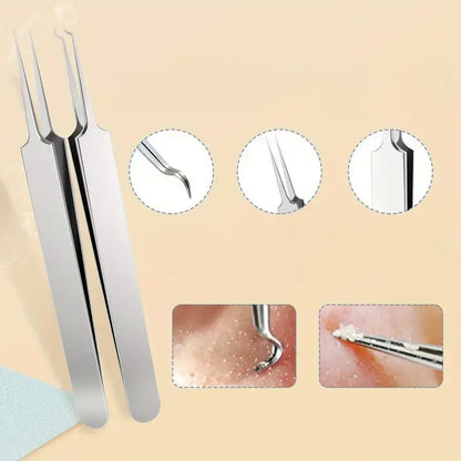 Stainless Steel Pore Extractor Tools for Acne, Clogged Pores, and Blemish Care at Home – Professional Skincare Set