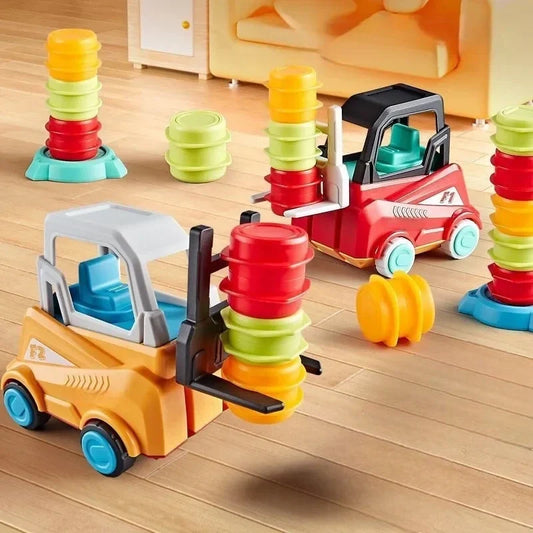 Juego de apilamiento de grúa de equilibrio de madera para niños, juguete de mesa para desarrollar habilidades con bloques para levantar y apilar, actividad educativa de coordinación y concentración