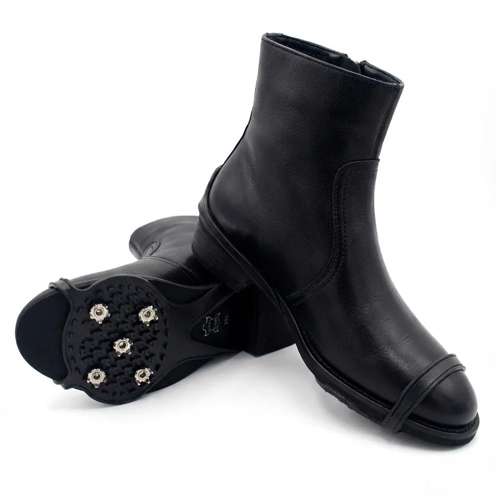 Traction Cleats for Winter Walking on Ice and Snow – Portable Over-Shoe Spikes for Adults and Kids – Lightweight Slip-On Grips