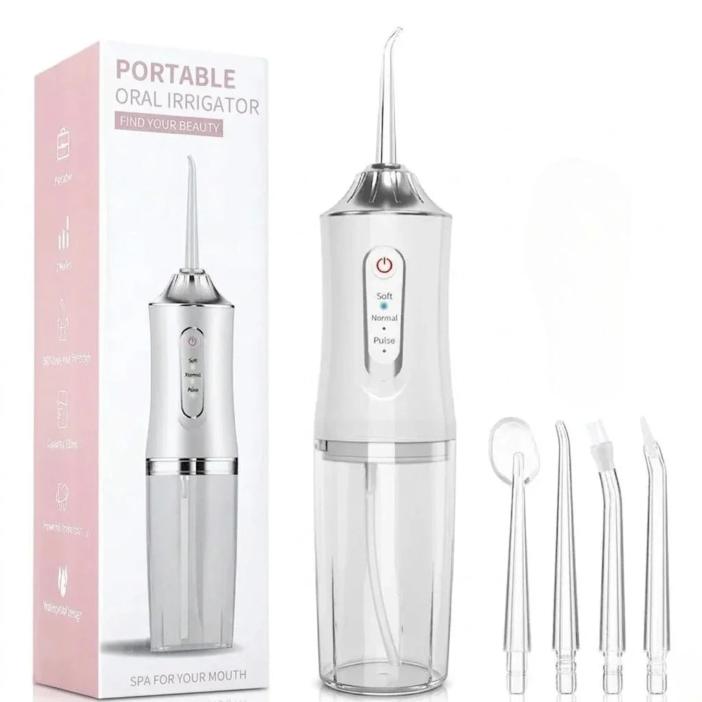 Cordless Water Flosser with 3 Pressure Modes for Travel & Home – Rechargeable Dental Irrigator for Braces, Gums & Deep Cleaning
