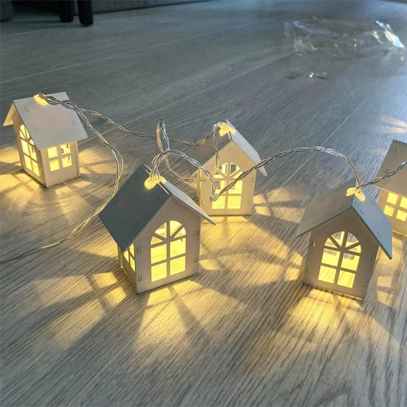 Creston Fairy Lights - Solid Wood Decorative String Lights for Indoor and Outdoor Use