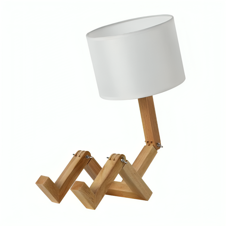 Modern Floor Lamp with Built-In Wood Shelf for Reading & Storage | Space-Saving Design for Living Room, Bedroom & Home Office | White &