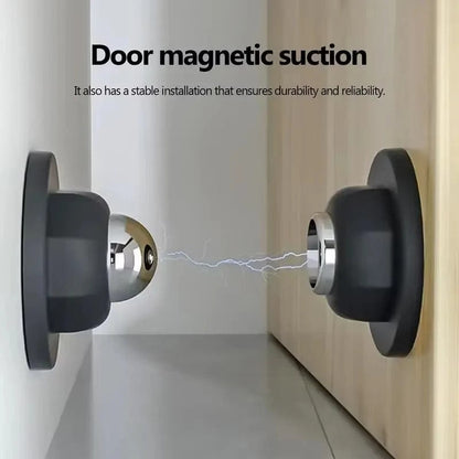 Soporte de puerta de metal resistente con agarre magnético