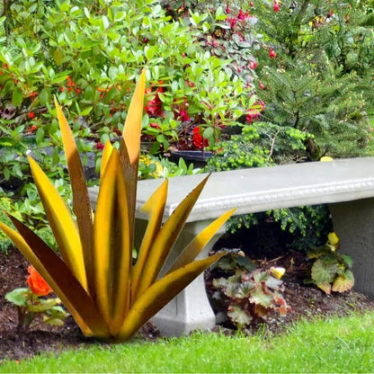 Decoración de jardín rústica de metal para suculentas para el hogar