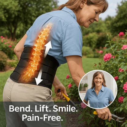 Cinturón flexible de soporte lumbar con varillas metálicas