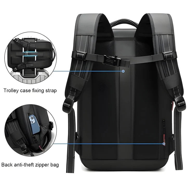 Mochila de senderismo compacta con interior organizado