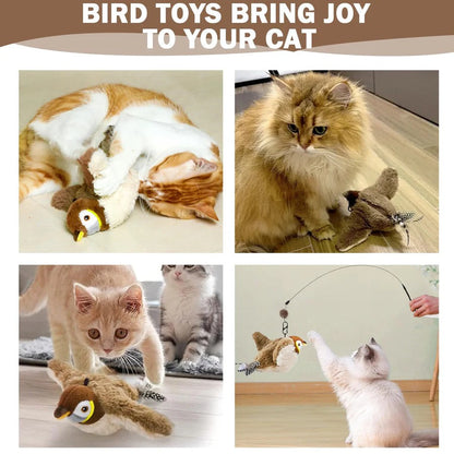 Divertido juguete interactivo para gatos con pluma.