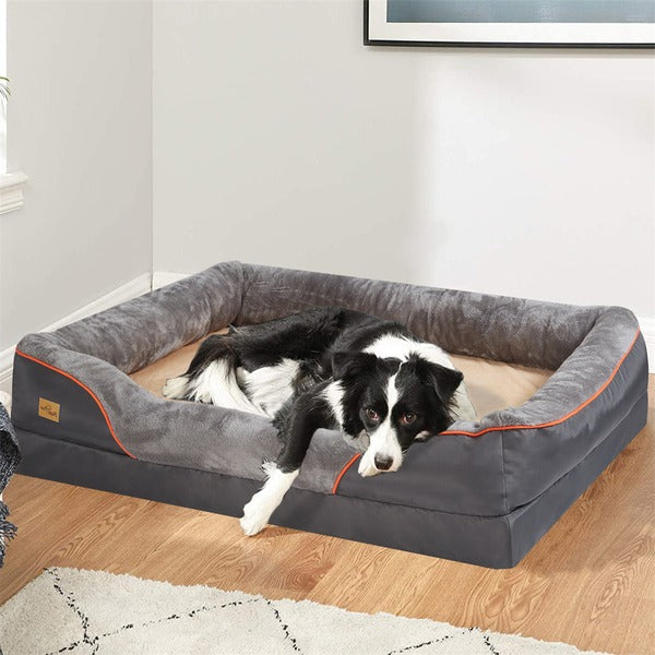 Cama ortopédica grande para perros con funda extraíble