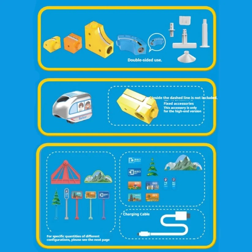 Kit de construcción de tren Maglev con control remoto para niños Fun Kids