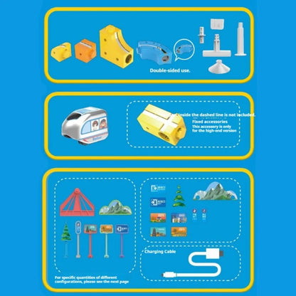 Kit de construcción de tren Maglev con control remoto para niños Fun Kids