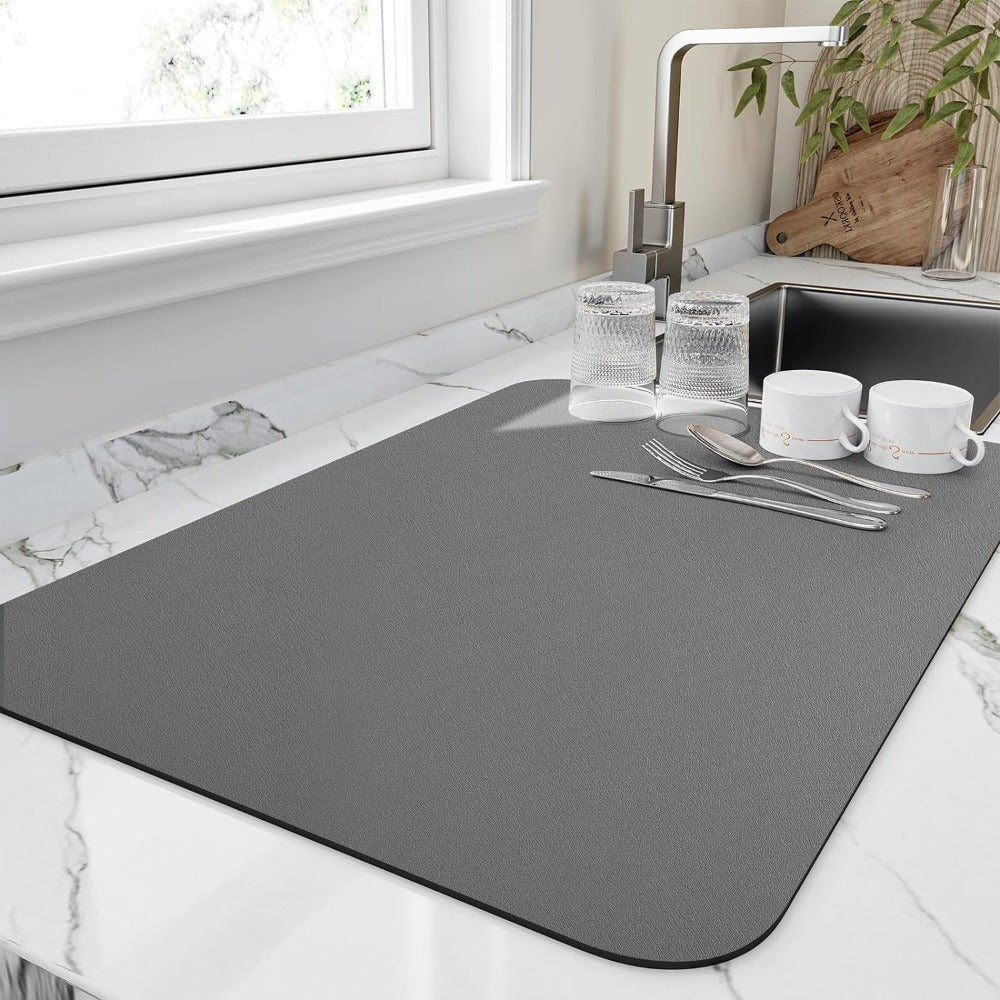 Alfombrilla Seca Impermeable para Encimera de Cocina