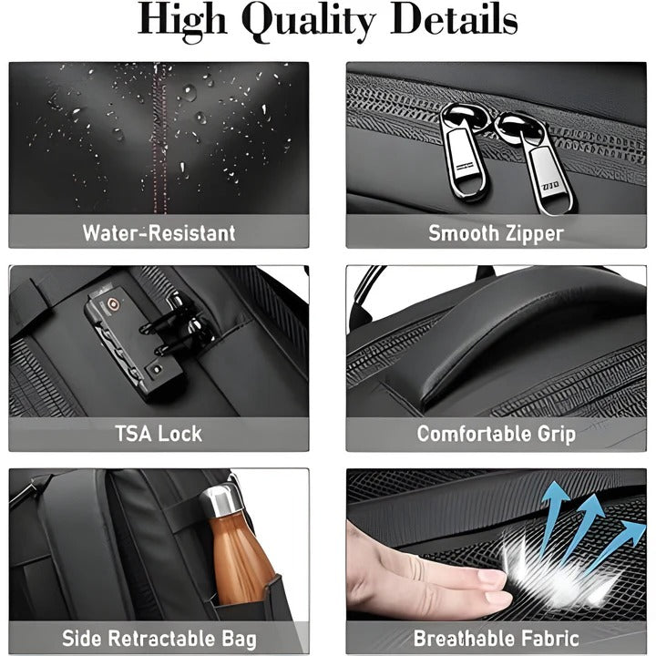 Mochila de senderismo compacta con interior organizado