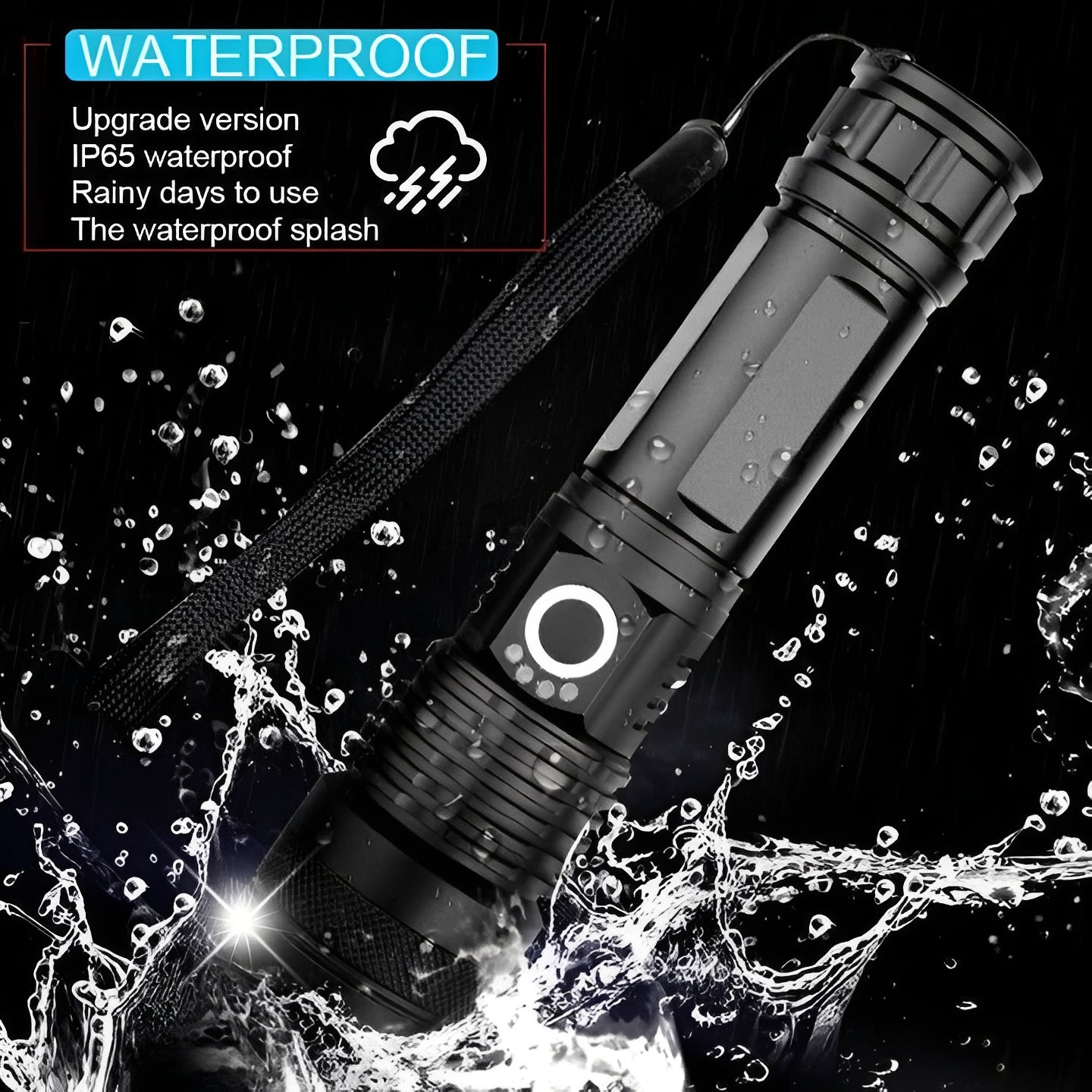 Linterna LED Ajustable Brillante con Batería Recargable