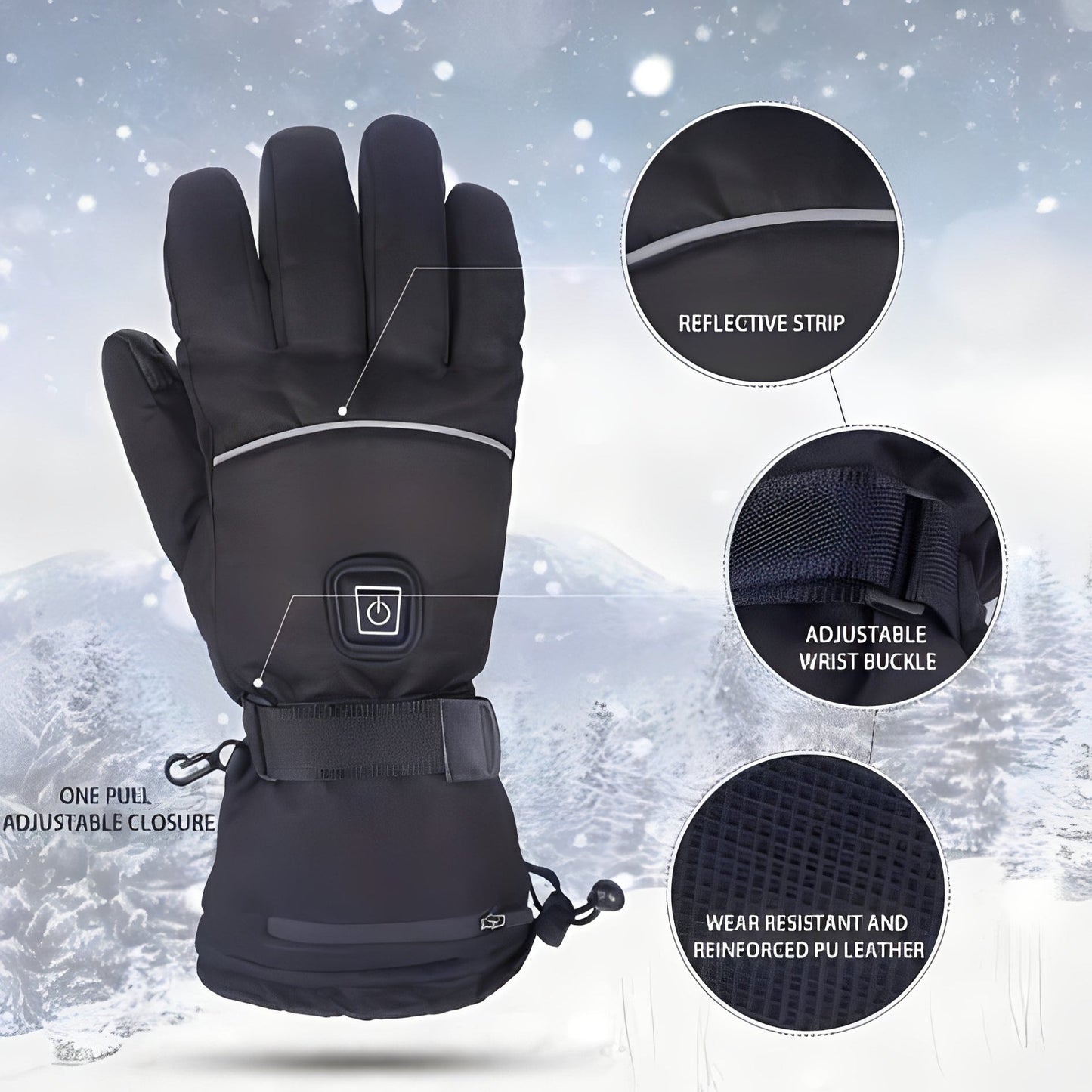 Guantes Calentados, Térmicos, Impermeables para Hombre y Mujer