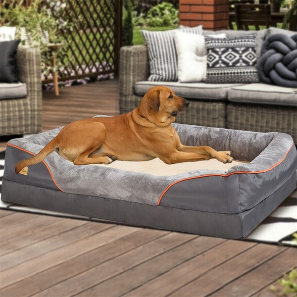 Cama ortopédica grande para perros con funda extraíble