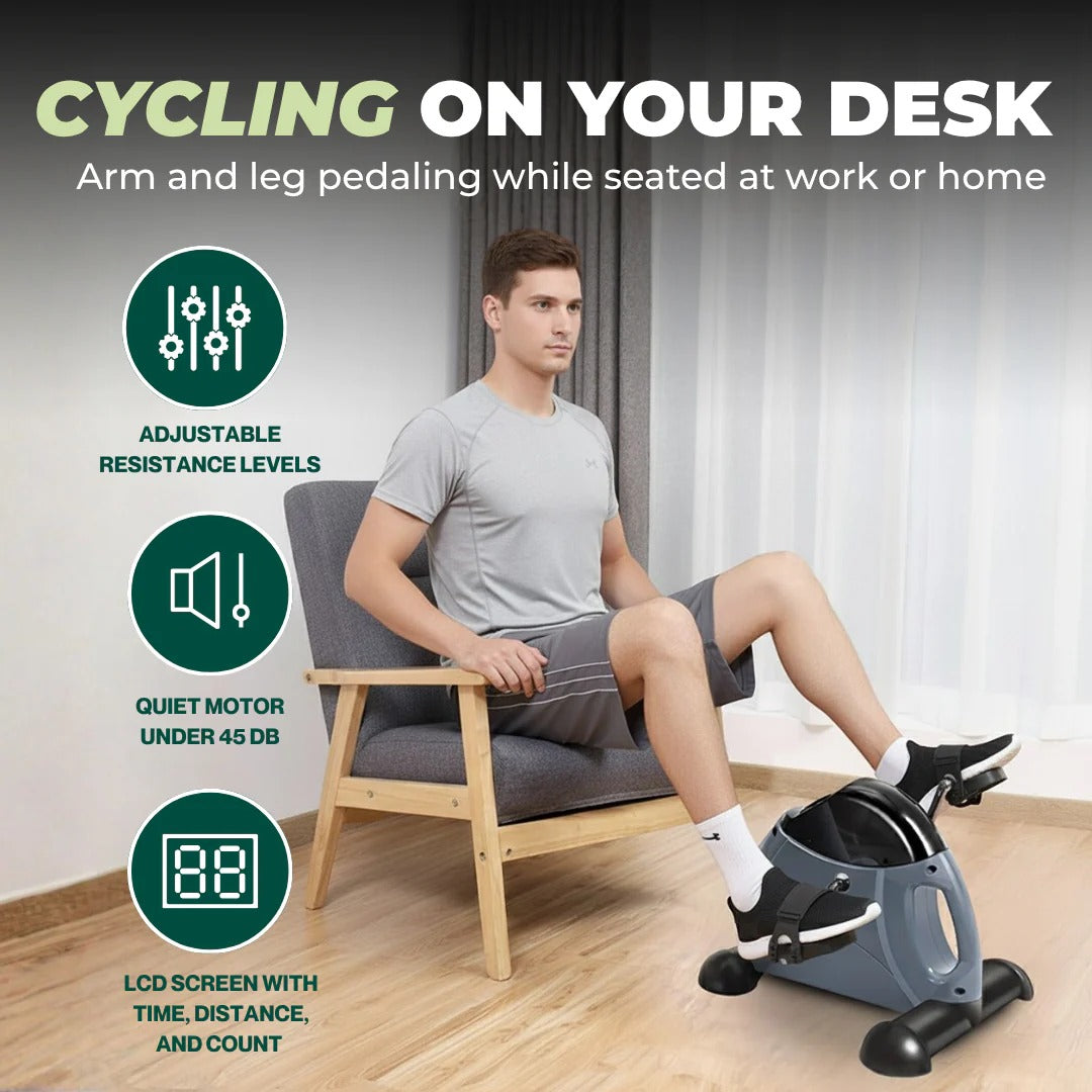 Minibicicleta estática compacta con resistencia ajustable