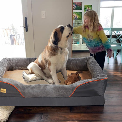 Large Orthopedic Dog Bed with Removable Cover - Ortekor