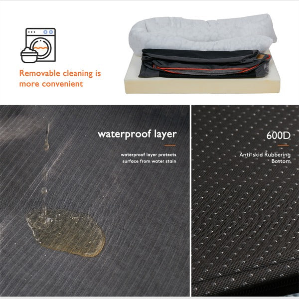 Cama ortopédica grande para perros con funda extraíble
