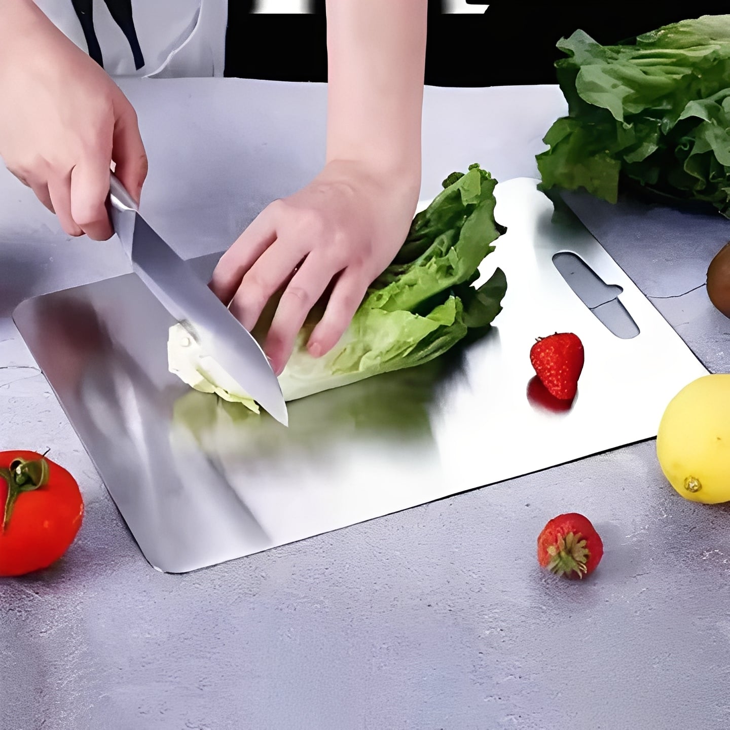 Tabla de cortar de cocina de acero inoxidable duradero