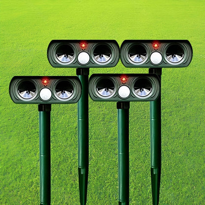 Ahuyentador de Plagas Activado por Movimiento al Aire Libre con Energía Solar