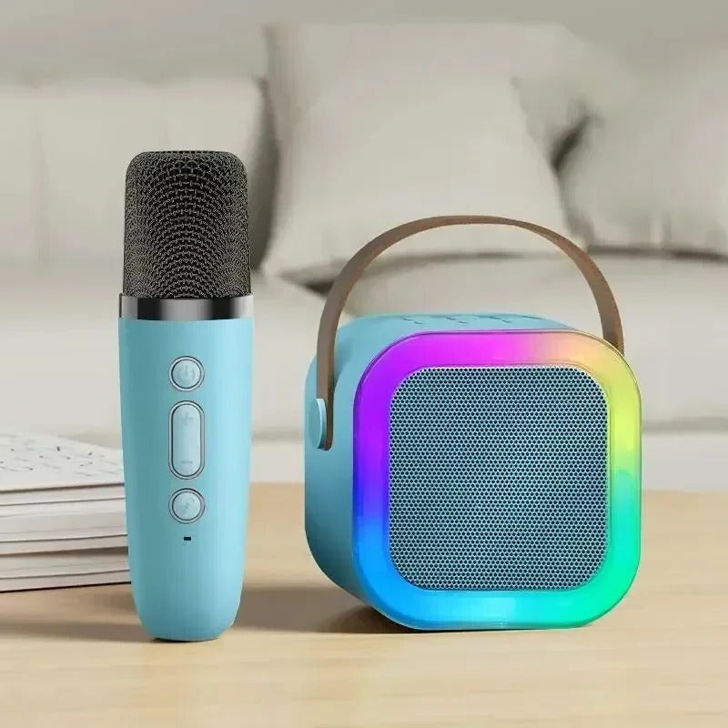 Sistema de karaoke portátil con Bluetooth y micrófono